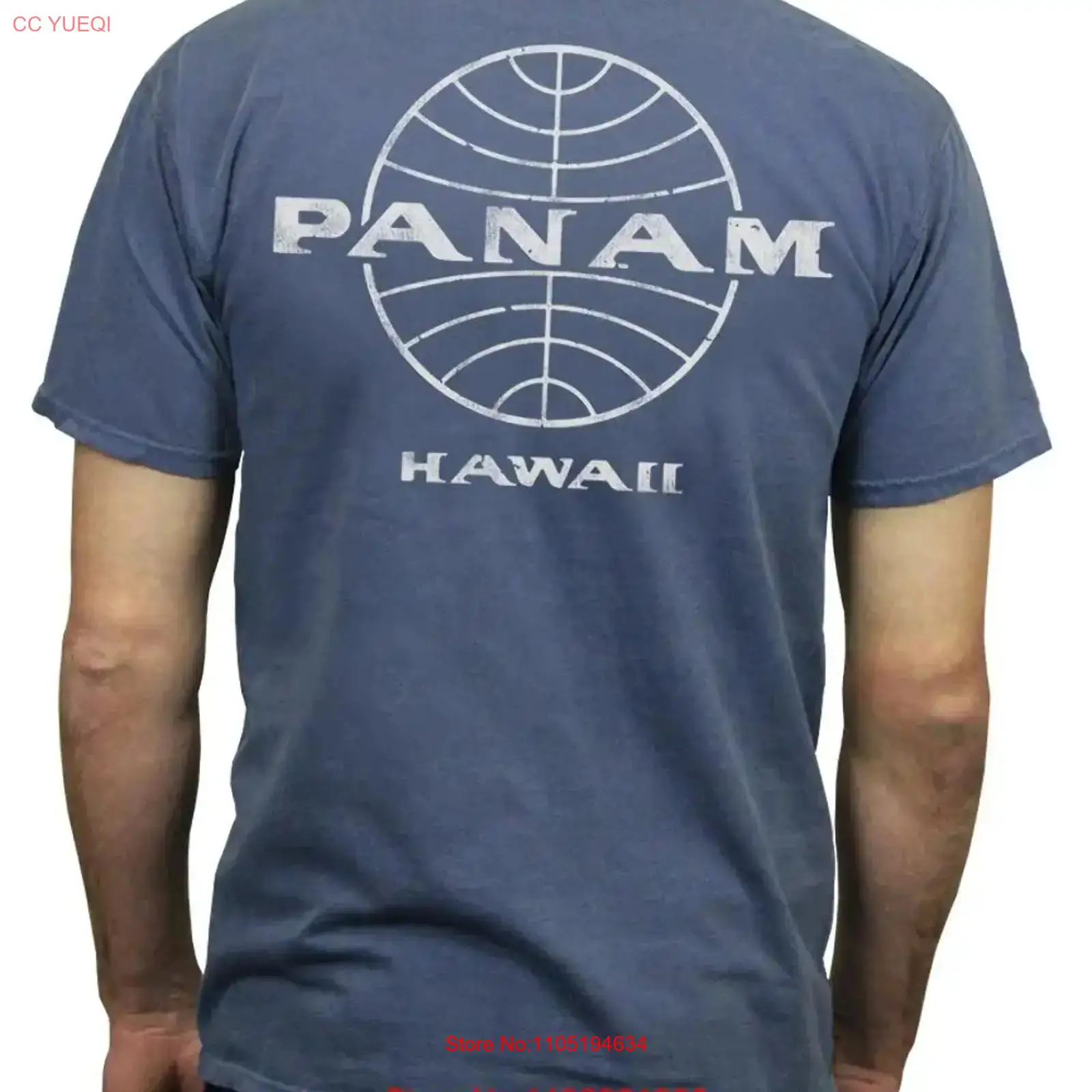 Vintage Fashion Jersey - Pan Am Globe Camiseta vintage Lavado