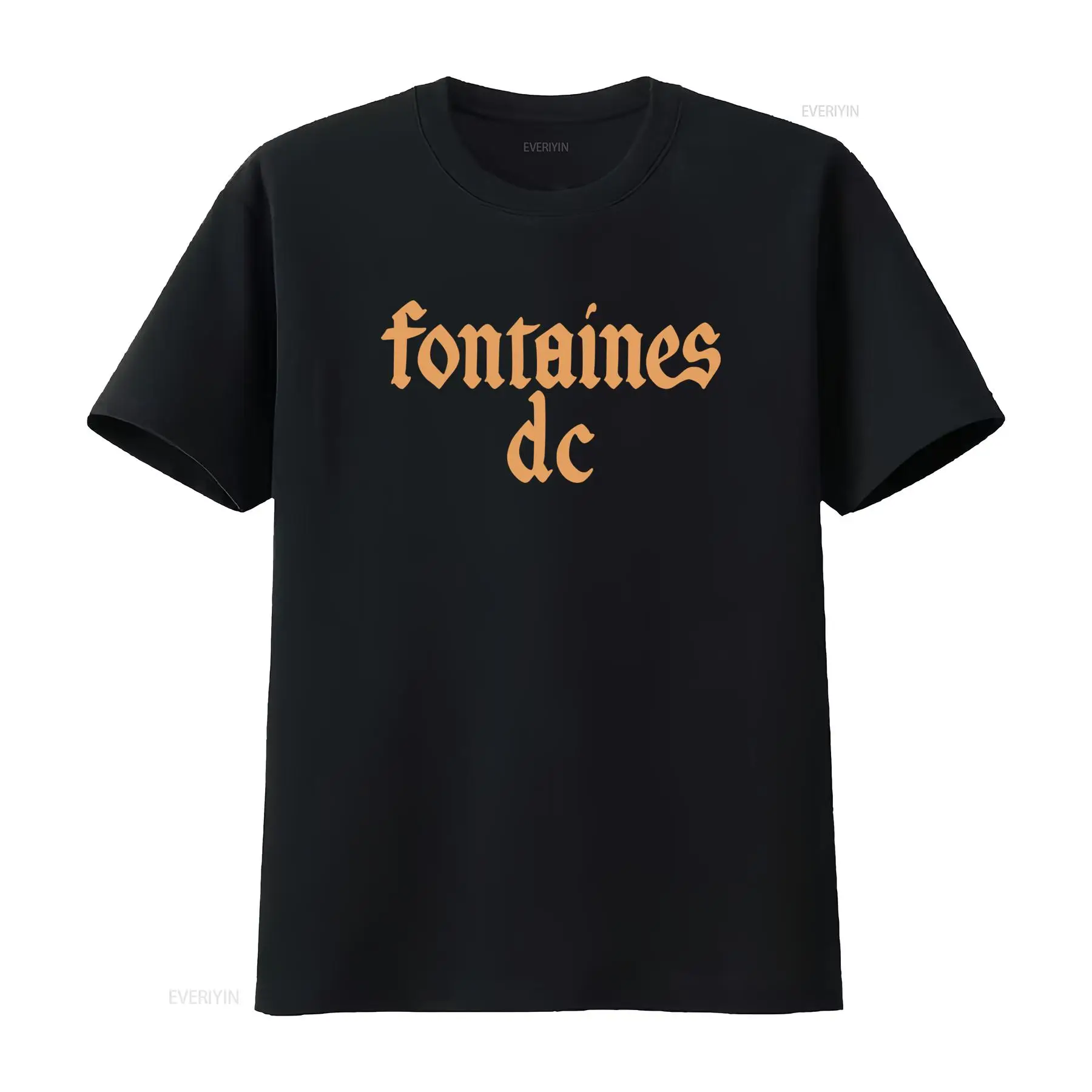 Vintage Fashion Jersey - Camiseta negra 'Gothic Logo' de Fontaines