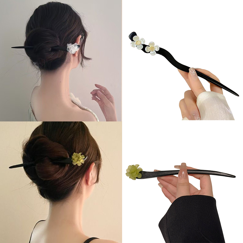 Vintage Fashion Stores - Palillos para el cabello de flores