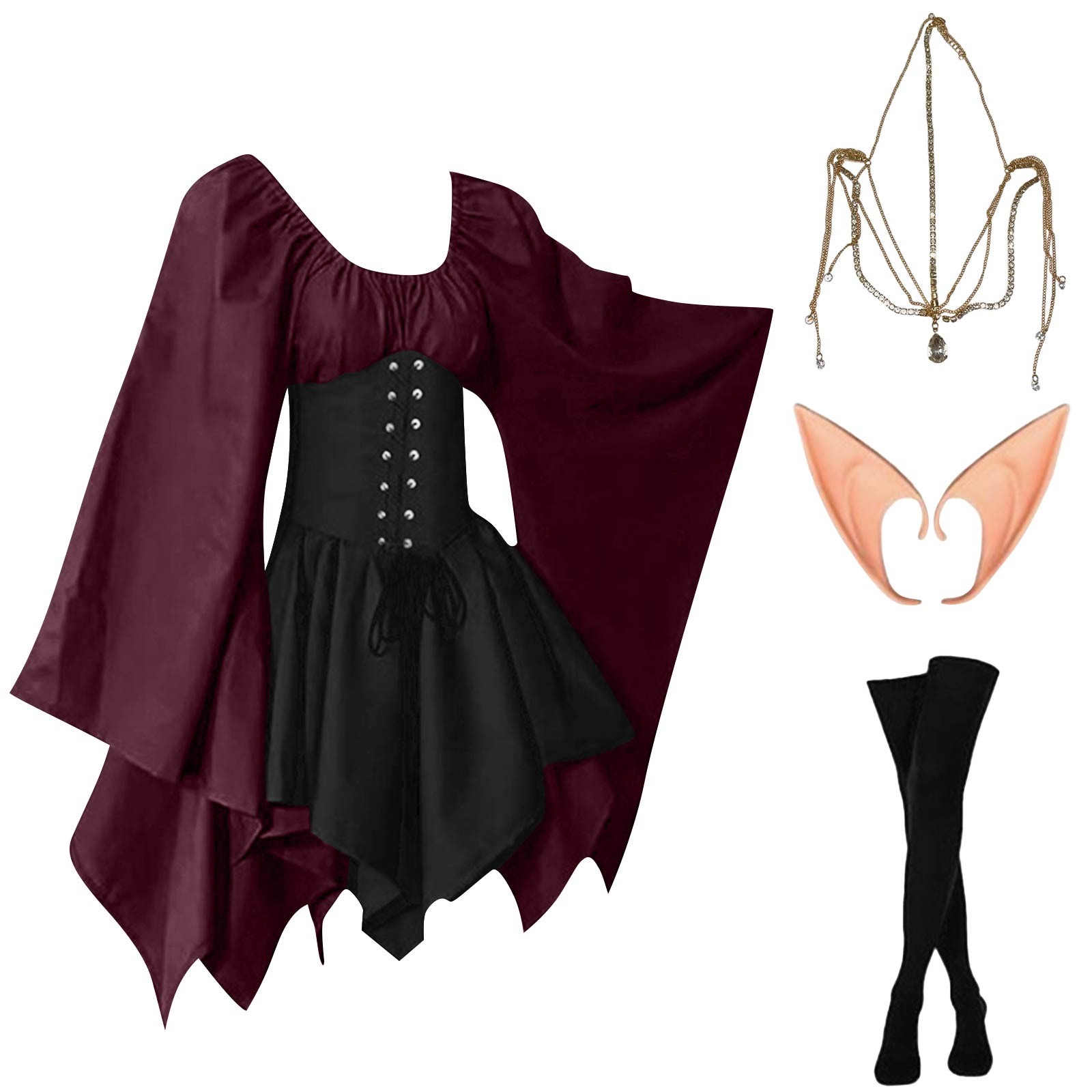 Halloween Cosplay Palacio Vict - Vintage Fashion Dresses reseña y precio