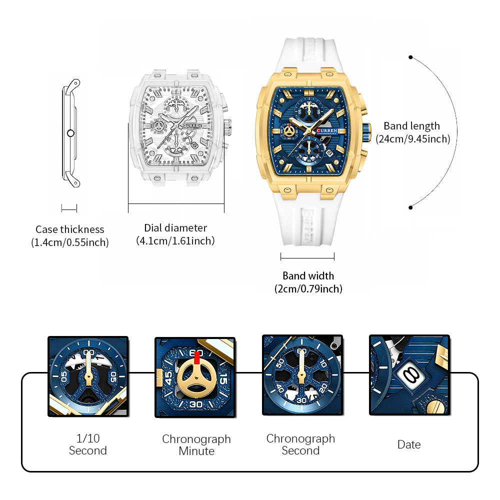 Reloj CURREN de Lujo Vintage p - Vintage Fashion Enthusiasts reseña y precio
