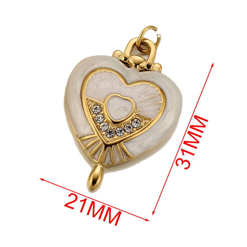 3 piezas de dijes de corazón v - Vintage Fashion Stores reseña y precio
